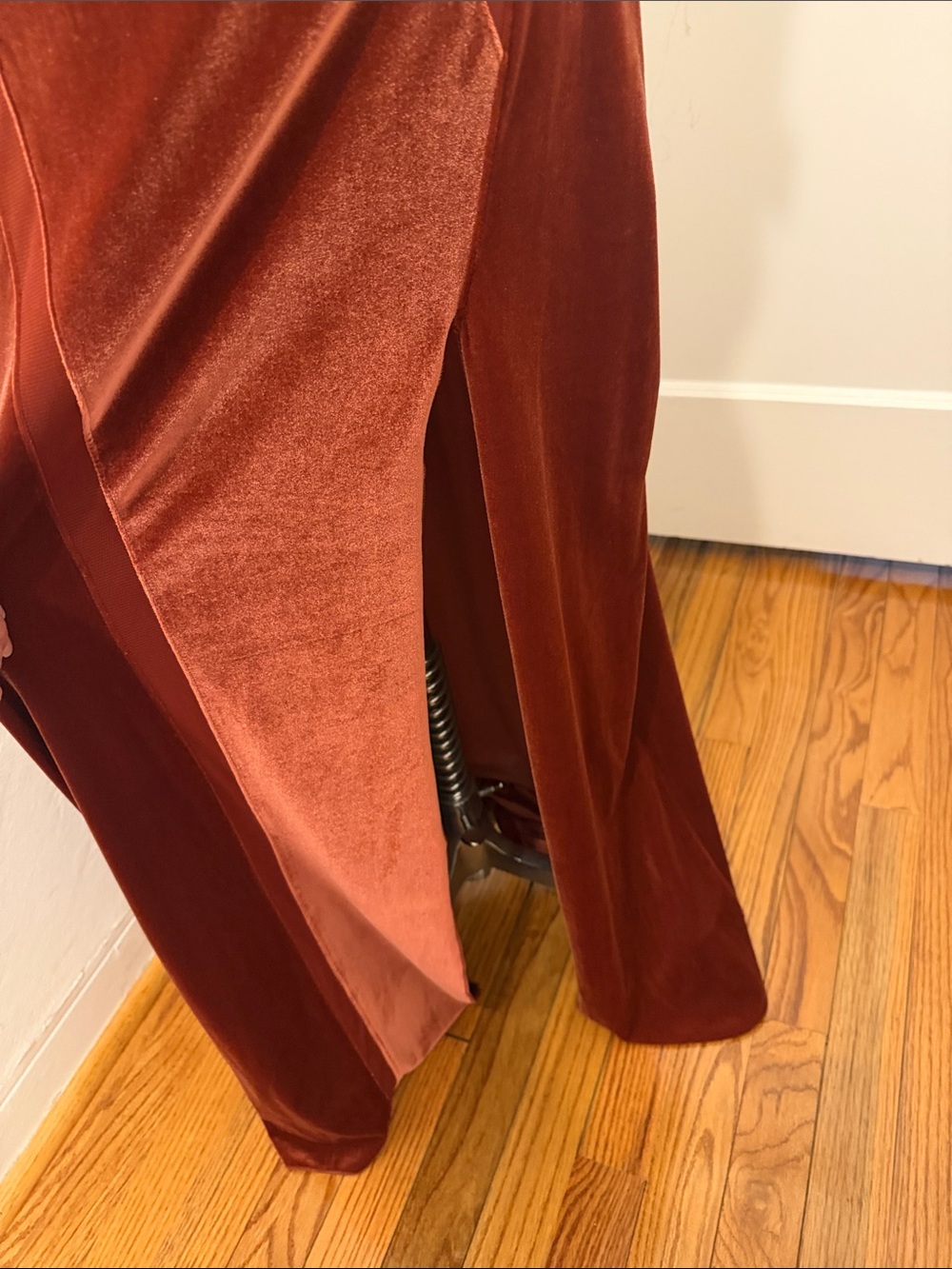 Free People Burnt Copper Velvet Slip Maxi Dress - Picture 6 of 6